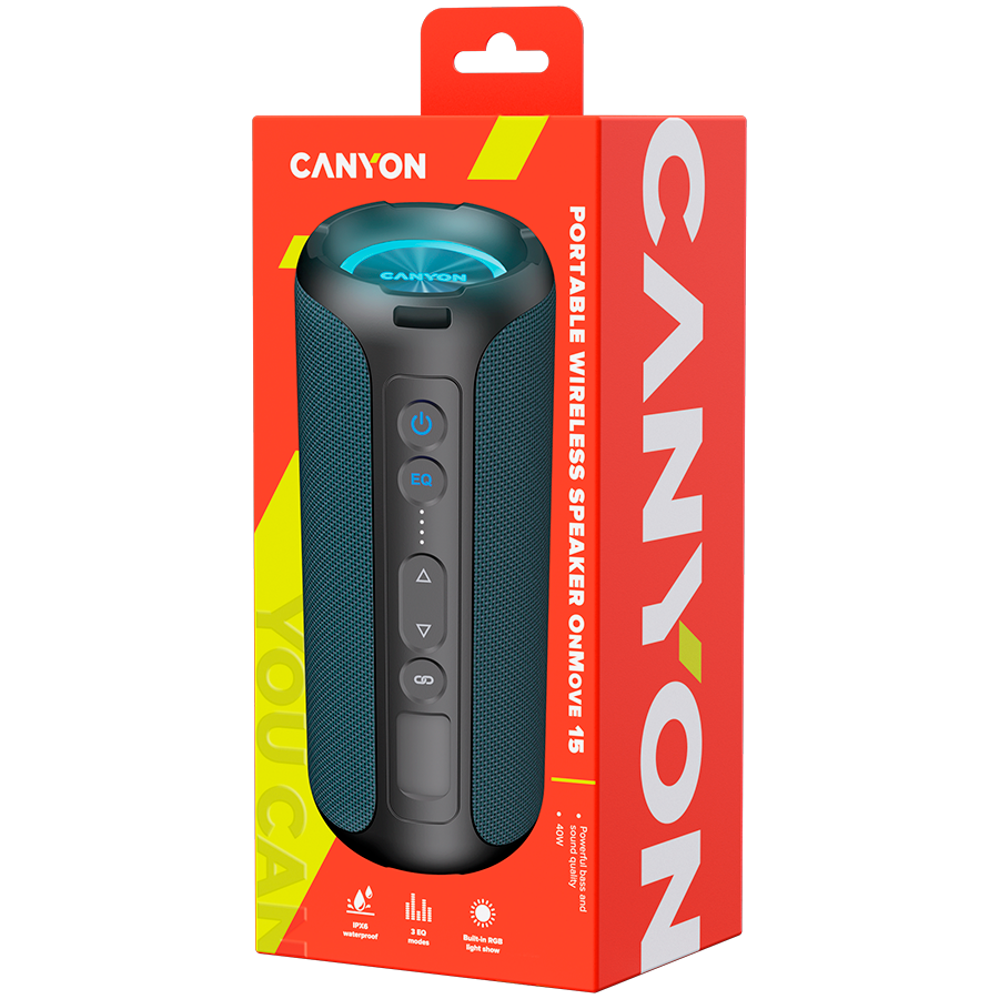 CANYON speaker OnMove 15 40W EQ TWS AUX Dark Blue - Slika 16