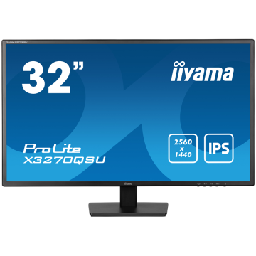 IIYAMA Prolite X3270QSU-B1 Business Monitor - 80 cm (31.5''), WQHD (2560x1440), IPS LED, 100Hz, 3ms, 250 cd/m², matte / black