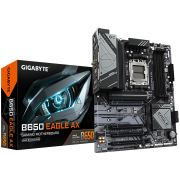 GIGABYTE MB B650 EAGLE (AM5, 4xDDR5 128, 1x PCI-E 4.0 x16x16, 3x PCI-E 3.0 x16x1, 4x SATA, 3x M.2 PCIe 4.0, 1xHDMI, 1xDP, 2.5GbE LAN, ATX, Retail)