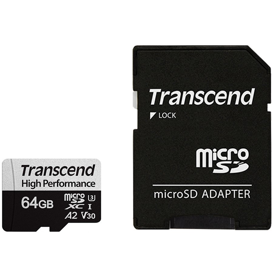 Transcend 64GB microSD w/ adapter U1, High Endurance