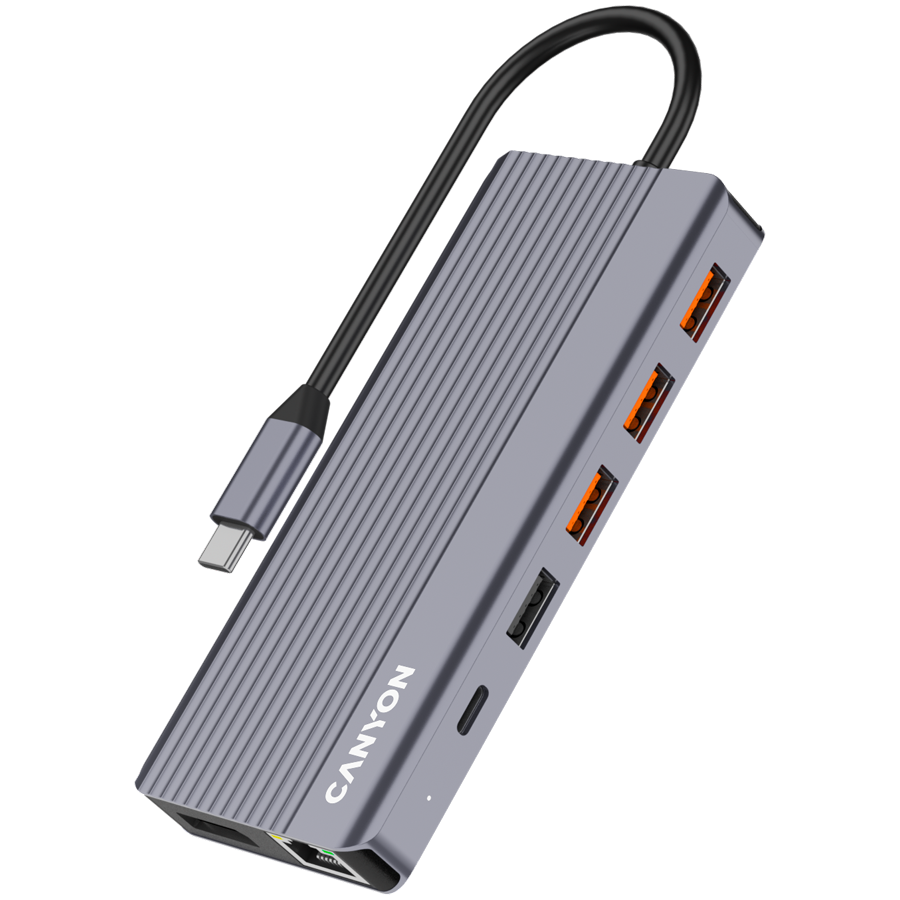 CANYON hub DS-16 13in1 4k USB-C Grey - Slika 2