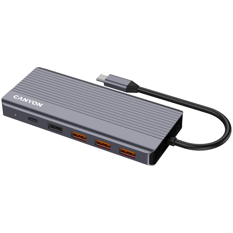 CANYON hub DS-16 13in1 4k USB-C Grey - Slika 3