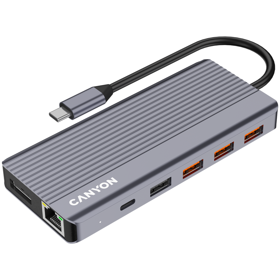 CANYON hub DS-16 13in1 4k USB-C Grey - Slika 5