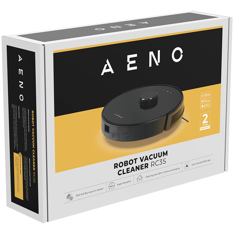 AENO Robot Vacuum Cleaner RC3S: wet & dry cleaning, smart control AENO App, powerful Japanese Nidec motor, turbo mode - Slika 15