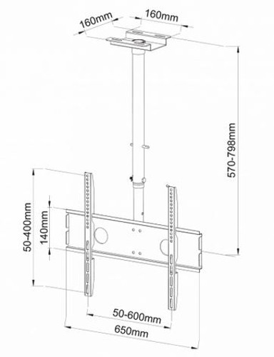 SBOX stropni stalak 40''-65''/102-165cm