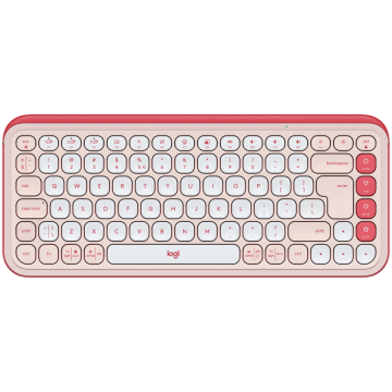LOGITECH POP ICON KEYS - ROSE - BT - Croatian layout