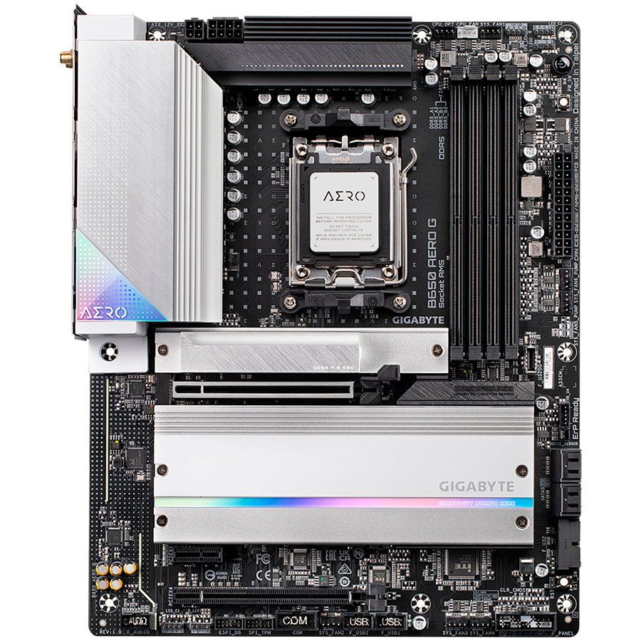 GIGABYTE Mainboard Desktop B650 AERO G (AM5, 4x DDR5 256GB, 1x PCI-E 4.0 x16x16, 1x PCI-E 4.0 x16x4, 1x PCI-E 3.0 x16x1, 1x M.2 PCIe 5.0, 2x M.2 PCIe 4.0, 4x SATA, 1x DP, 1x HDMI, 1x USB Type-C, 7x USB 3.2, 2x USB 2.0, WiFi 6E, 2.5GbE LAN, ATX) - Slika 2