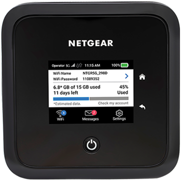 NIGHTHAWK M5 MOBILE ROUTER (MR5200) upgrades your mobile broadband experience with WiFi 6 and incredible 5G blazing speeds.