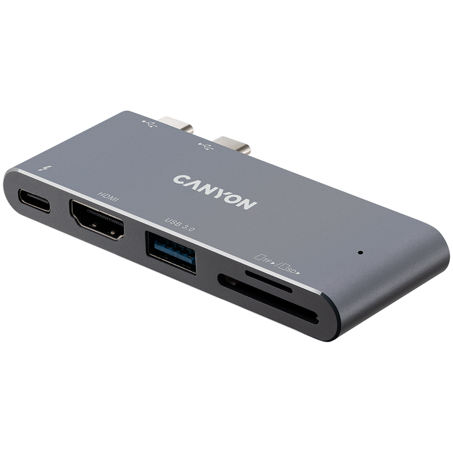CANYON hub DS-5 5in1 Thunderbolt 3 4k Space Grey - Slika 2