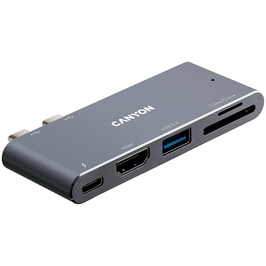 CANYON hub DS-5 5in1 Thunderbolt 3 4k Space Grey - Slika 3