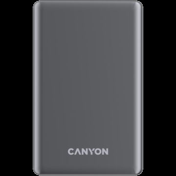 CANYON power bank OnPower 510 slim Magnetic 10000 mAh PD20W Tamno sivi