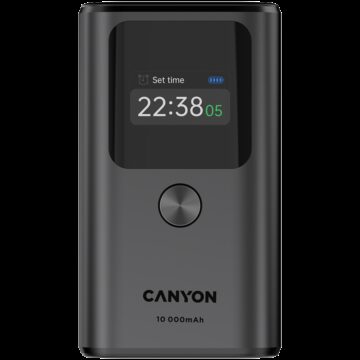 CANYON power bank OnPower 130 TFT 10000 mAh PD30W Dark Grey