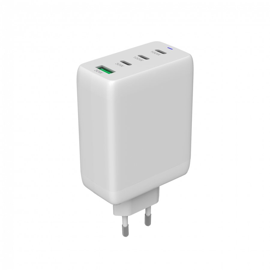 CANYON charger CU100ACC GaN 100W 3xPD 1xQC EU White - Slika 5