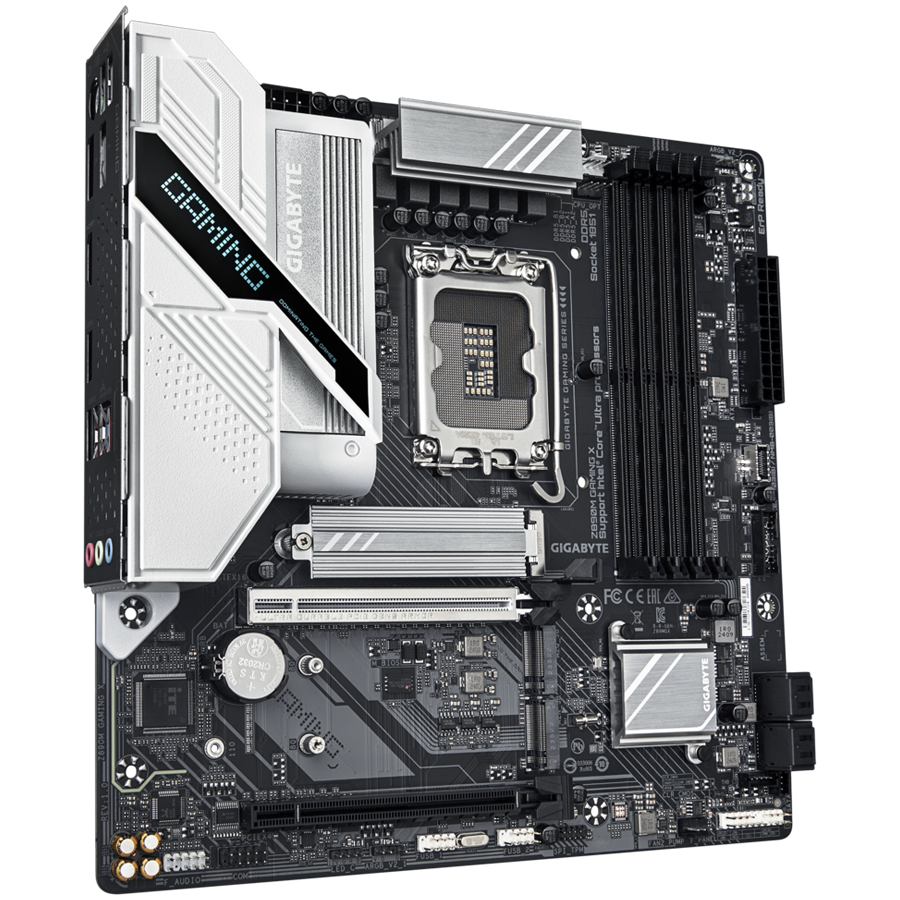 GIGABYTE Mainboard Desktop Z890M GAMING X (LGA1851, Ultra CPU, 4xDDR5, 1xHDMI, 2xDP, 2.5GLAN, 1xPCIe x16 5.0, 1xPCIe x16 supporting PCIe 4.0 x4, 3xM.2, 4xSATA3) mATX - Slika 2