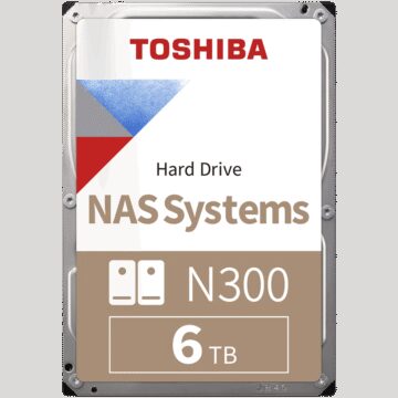 HDD NAS TOSHIBA N300 6TB CMR, 3.5'', 512MB, 7200RPM, SATA, TBW: 180