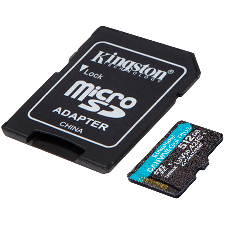 Kingston 512GB microSDXC Canvas Go Plus Gen4 200MB/s A2 U3 V30 Card + Adapter - Slika 2