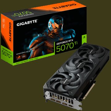 GIGABYTE Video Card NVIDIA GeForce RTX 5070 Ti WINDFORCE OC SFF 16G (16GB GDDR7/256bit, PCI-E 5.0, Recommended PSU 750W, 3xDP, 1xHDMI) ATX