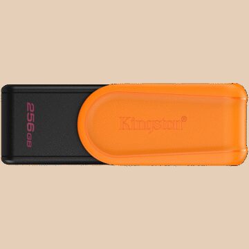 Kingston  256GB Portable USB 3.2 Gen 1 DataTraveler Exodia S (Black/Orange)