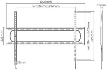 Manhattan TV nosač zidni 60"-120" do 120kg