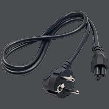 Power cable for notebook Akyga AK-NB-08A clover IEC C5 CEE 7/7 250V/50Hz 1m