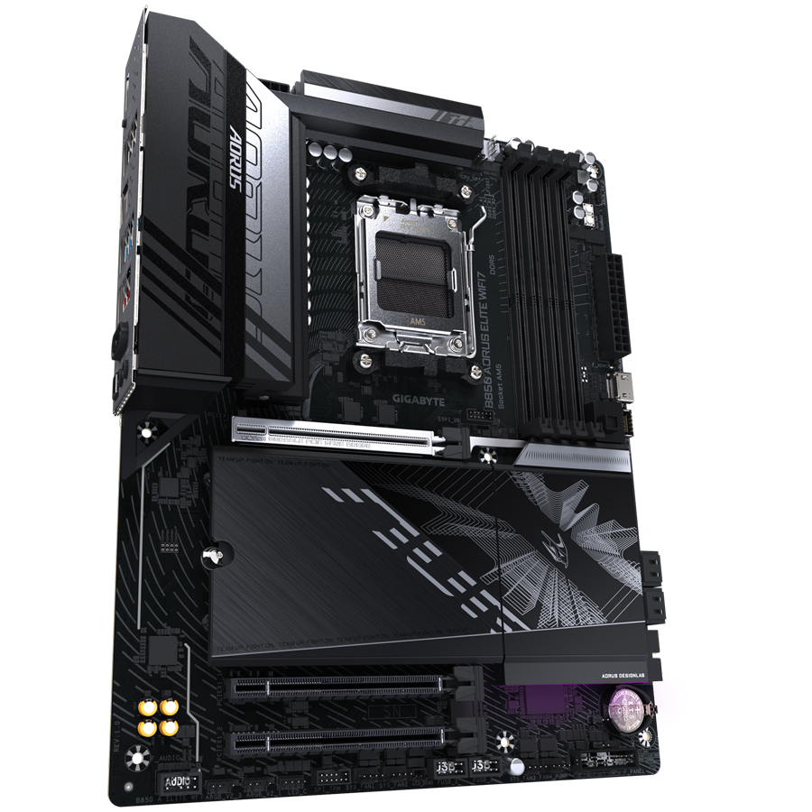 GIGABYTE Mainboard Desktop B850 AORUS ELITE WF7 (AM5, 4xDDR5, 1xDP, 1xHDMI, 2.5GLAN, WiFi7, BT5.4, 1x PCIe x16 5.0, 2xPCIe x16 supporting PCIe 3.0 x1, 3xM.2, 4xSATA3) ATX - Slika 2