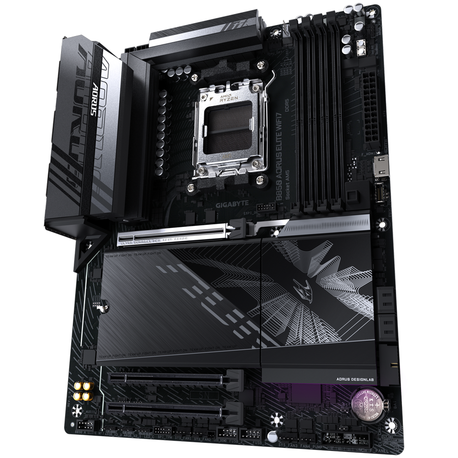 GIGABYTE Mainboard Desktop B850 AORUS ELITE WF7 (AM5, 4xDDR5, 1xDP, 1xHDMI, 2.5GLAN, WiFi7, BT5.4, 1x PCIe x16 5.0, 2xPCIe x16 supporting PCIe 3.0 x1, 3xM.2, 4xSATA3) ATX - Slika 3