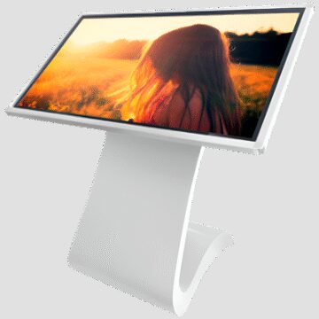 Prestigio Solutions IDS Indoor Totem Tilted 43 inches, 4K (3840x2160), Android 11: RK3399B/4GB/64GB, IR10TP, Power Plug EU.