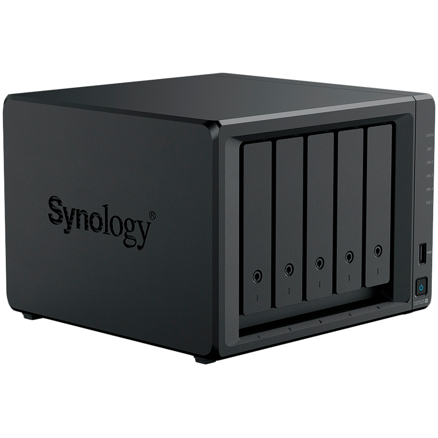 Synology DiskStation DS1525+ Tower, 5-Bays 3.5'' SATA HDD/SSD, 2 x M.2 2280 NVMe SSD slot, CPU AMD Ryzen V1500B 4-core 2.2 GHz, 8 GB DDR4 ECC SODIMM, 2x RJ-45 2.5 GbE LAN Port; 2x USB 3.2; 1 xUSB Type-C expansion port; 2.67 kg; 3yr warranty - Slika 6