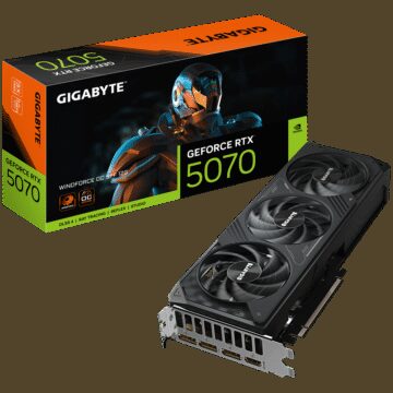 GIGABYTE Video Card NVIDIA GeForce RTX 5070 WINDFORCE OC SFF 12G (12GB GDDR7/192bit, PCI-E 5.0, Recommended PSU 750W, 16Pin Power connector, 3x DP, 1x HDMI) Black