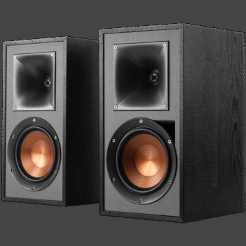 Klipsch Reference R-51PM Powered Bookshelf Speakers, Black, Pair