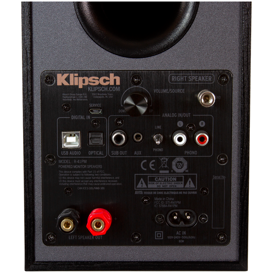 Klipsch Reference R-41PM Powered Bookshelf Speakers, Black, Pair - Slika 4