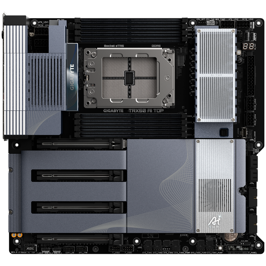 GIGABYTE TRX50 AI TOP 2B, sTR5, AMD Ryzen Threadripper PRO 7000 CPUs, 8x DDR5, ATX