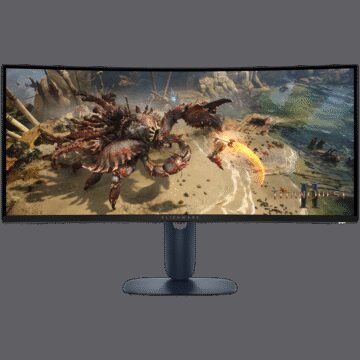 Monitor Alienware 34 Gaming AW3425DWM Curved, 3440x1440, WQHD, 180Hz, VA Antiglare, 21:9, 3000:1, 400 cd/m2, AMD FreeSync+ VESA, 4ms/2ms/1ms, 178/178, DP, 2xHDMI, 2xUSB-A, USB-B, Tilt, Pivot, Height Adjust, 3Y