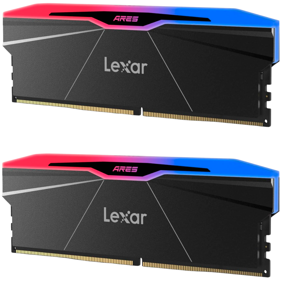 Lexar Ares 2nd Gen 32GB DDR5 6000 (2x16GB KIT) CL30 DIMM, 1.35V, heatsink, RGB, Black - Slika 2