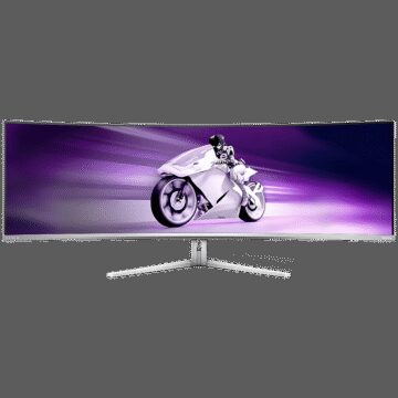 Philips Monitor Evnia 49M2C8900L/00 49" QD-OLED, 32:9, 5120x1440 (Dual QHD), 144hz 0.03ms, 250 cd/m² (typical), 1,500,000:1, 2x HDMI 2.1, DisplayPort 1.4, USB-C (90W), 4x USB 3.2, Speakers (2x 7.5W tweeters, 2x 7.5W woofers), White Design, Adaptive