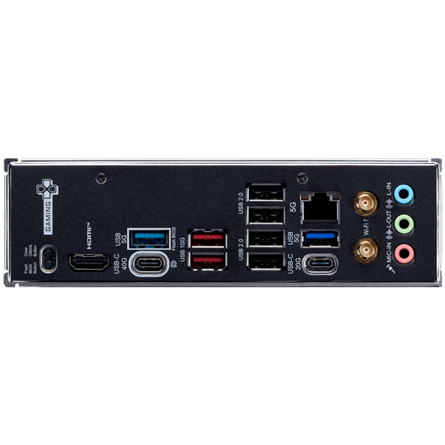 MSI X870E GAMING PLUS WIFI, ATX, Socket AM5, 4x DDR5 Dual Channel DDR5 up to 8200(OC)MHz, 3x PCIe x16 slot, 3x M.2 slot, 4x USB 2.0, 2x USB 5Gbps, 2x USB 10Gbps, 1x 20Gbps Type-C, 1x 40Gbps Type-C, HDMI, 7.1 HD Audio, 5G LAN, WiFI 7, BT, 3Y - Slika 4