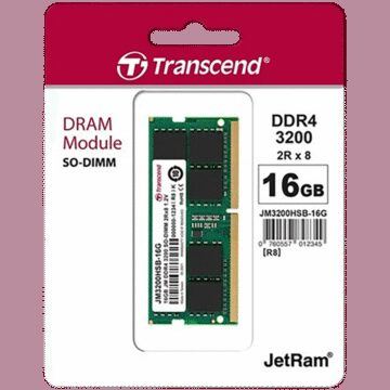 Transcend DRAM 16GB JetRAM DDR4 3200Mhz SO-DIMM 2Rx8 1Gx8 CL22 1.2V