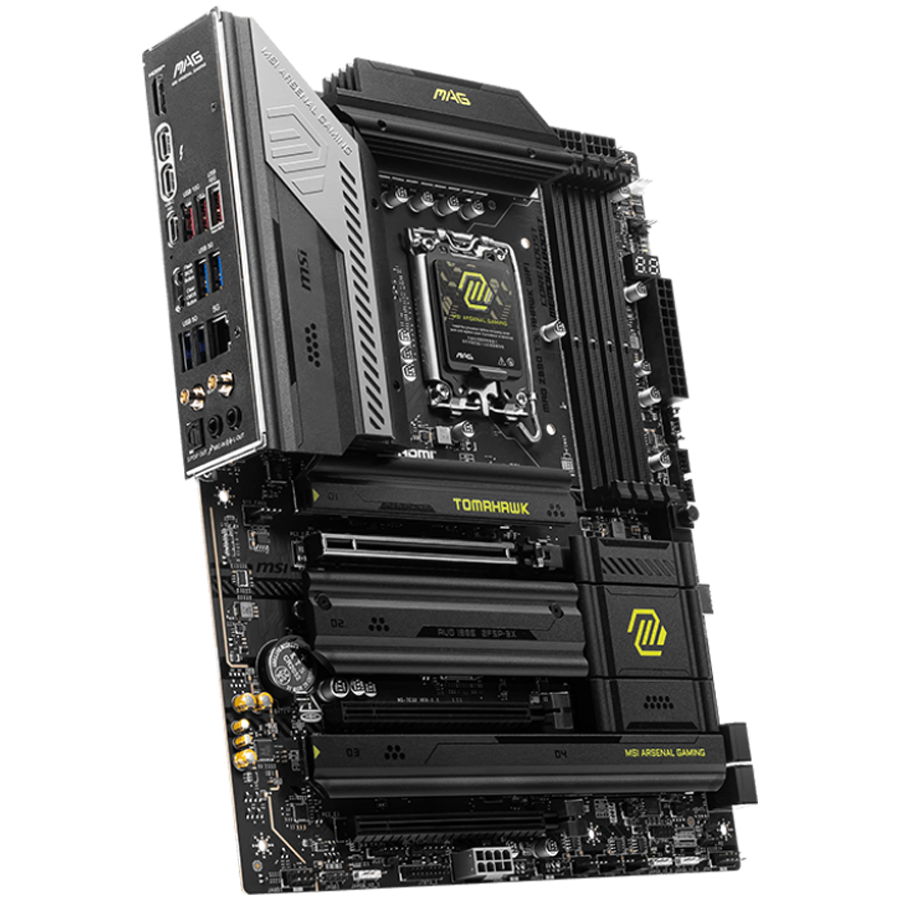 MSI MAG Z890 TOMAHAWK WIFI, LGA 1851, Dual Channel DDR5 up to 9200(OC)MHz, 3x PCIe x16 slots, 4x M.2 slot, 4xUSB 2.0, 4xUSB 5Gbps A, 3xUSB 10Gbps A, 1xUSB 10 Gbps C, 1xUSB 20Gbps C,1x HDMI, 2x Type-C DP, 5G LAN, 7.1 Audio, 3y warranty - Slika 2