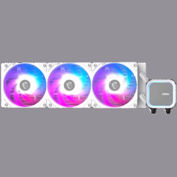 MSI MAG CORELIQUID A13 360 WHITE, 3x120mm Pre-installed ARGB Daisy Chain Fans, Replacable Top Cover, Copper Base Intel LGA 1700/1851, AMD AM5/AM4, 3Y Warranty