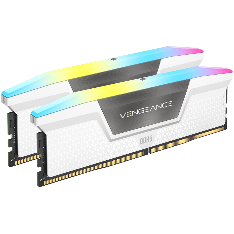 CORSAIR VENGEANCE RGB DDR5 32GB (2 x 16GB) DDR5 6400 CL32-40-40-84 1.40V Intel XMP - WHITE