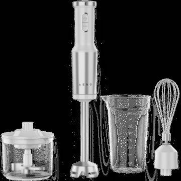 Hand Blender, 1200W in CB, White, Tiger Teeth Cutter, Whisk, Food Processor, Cup