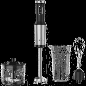 Hand Blender, 1200W in CB, Black, Tiger Teeth Cutter, Whisk, Food Processor, Cup