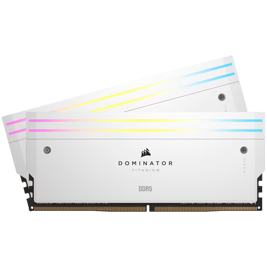 CORSAIR DOMINATOR TITANIUM 48GB (2 x 24GB) DDR5 7200 CL36-46-46-116 1.40V Intel XMP - WHITE