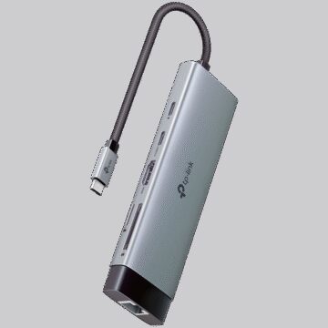 TP-Link UH9120C USB Type-C 9-Port Hub,1 x USB-C Connector,1 x HDMI 4K 60Hz Port,1 x USB-C PD 100W Port,1 x RJ45 1000Mbps Port,1 x SD + 1 x microSD(TF) 104MB/s Port,3 x USB-A 3.0 Ports,1 x USB-C 3.0 Port, Plug and Play, Self-storage for Connector, Fast Heat Dissipation, Flexible and Durable