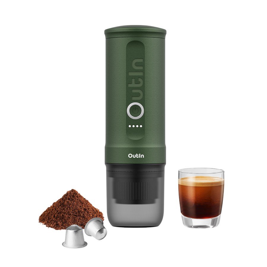 OUTIN Nano Espresso Machine, model OTEM-01, color Forest Green - Slika 2