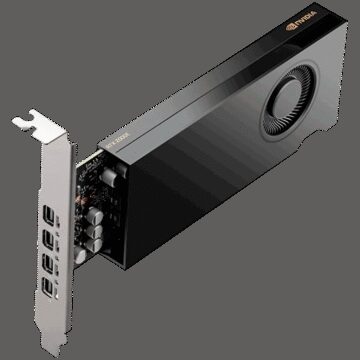 PCI-Express x16 Gen 4.0,Single Slot, 50W16 GB GDDR6 ECC 128-bit,HDCP 2.2 andHDMI 2.0 support with opt. Adapter
