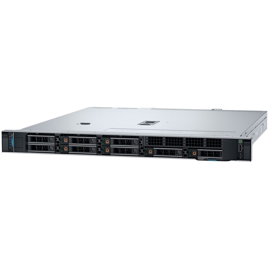 DELL EMC PowerEdge R360, 4x3.5", Xeon 6 6315P 2.8G 4C/4T, 16GB UDIMM 5600 ECC, 2TB 7.2K SATA 3.5" HDD, PERC H355, iDRAC9 Enterprise, 700W PSU Titanium, TPM 2.0 V6, BCM 5720 DP 1GbE, Sliding Rails, No OS, 3Y NBD