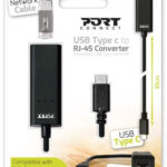 Port adapter USB-C M -> RJ45 F