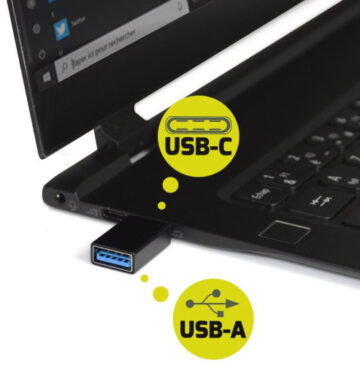 Port adapter USB-C M -> USB-A F
