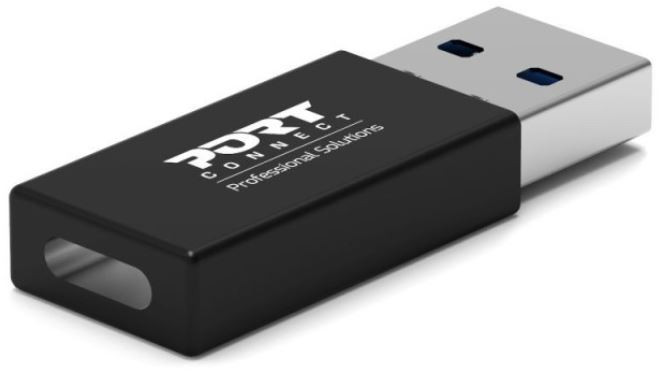 Port adapter USB-C F -> USB-A M